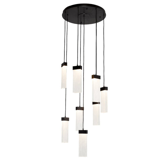 Parallel Large Round Multi-Light Pendant Light
