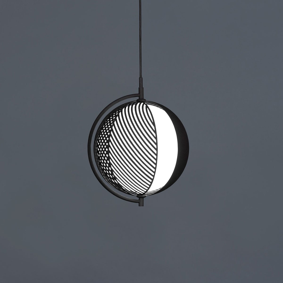 Drena Abstract Caged Sphere Pendant Light 