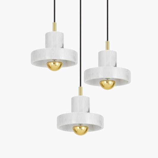 Galia Brass Marble Pendant Light 