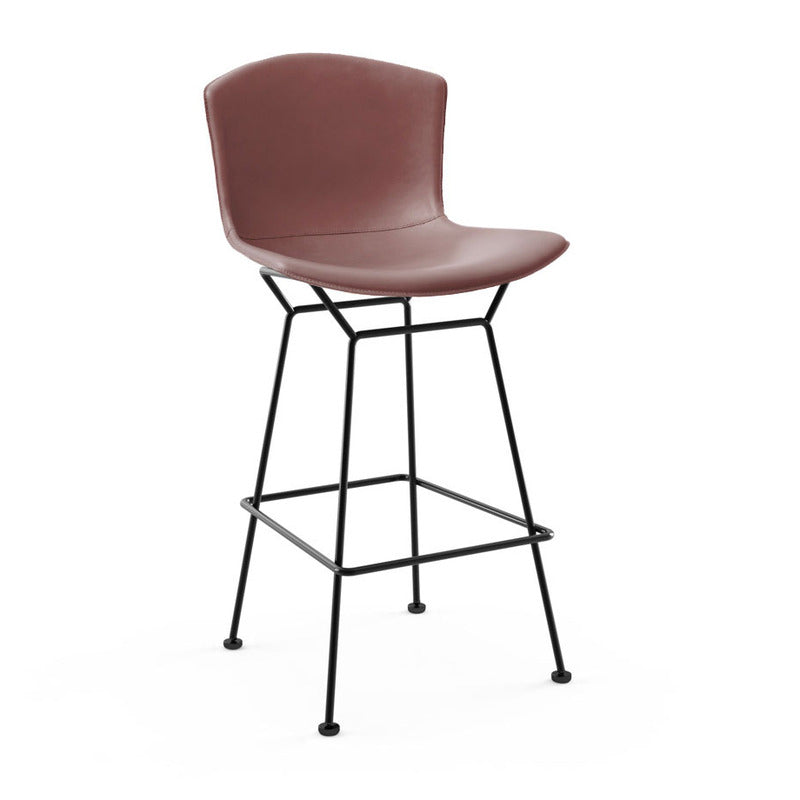 Bertoia Leather-Covered Stool