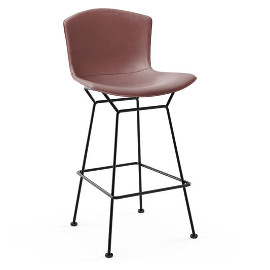 Bertoia Leather-Covered Stool