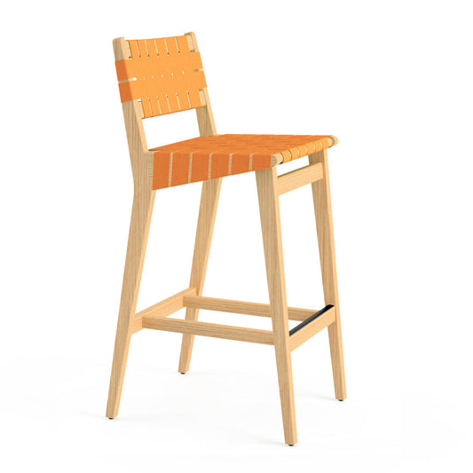 Risom Stool with Webbed Seat and Back