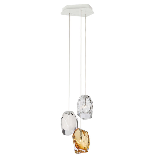 Crystal Rock 3-Light Cluster Pendant Light