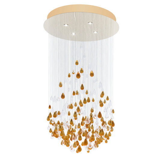 Droplets Sculpture Semi Flush Mount