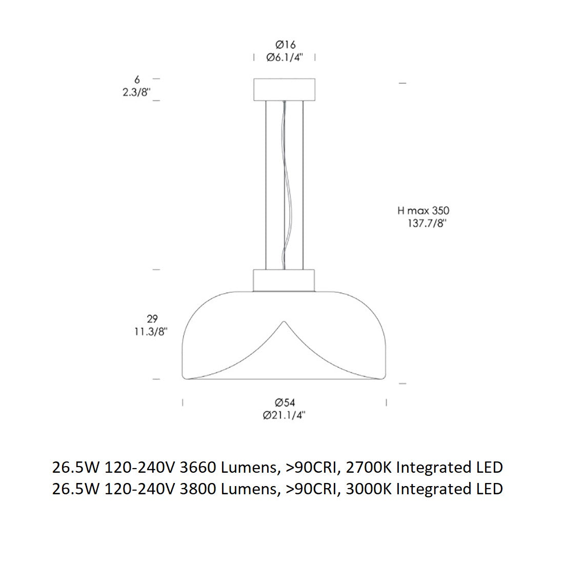 Aella Mini LED Pendant Light