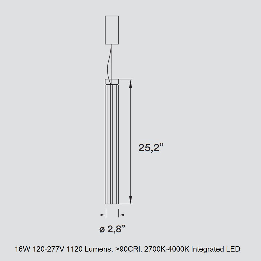 Estela Vertical LED Suspension Light