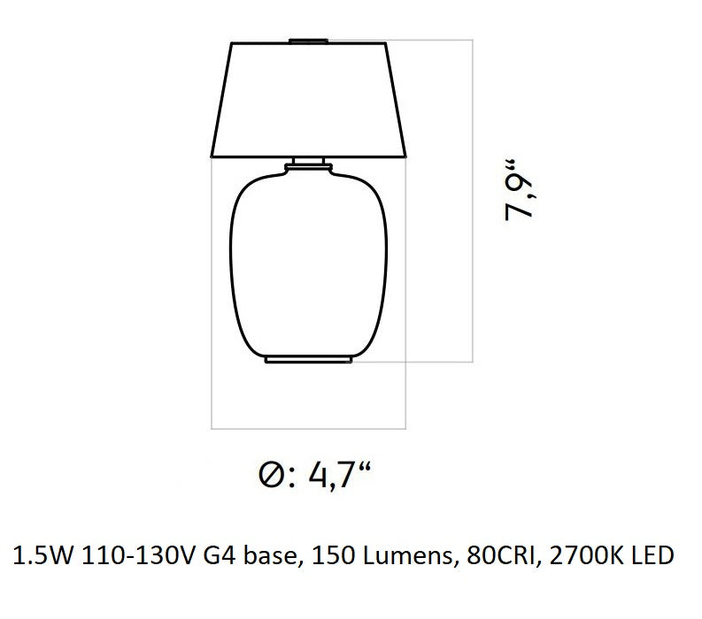 Sand Torso Portable LED Table Lamp OPEN BOX