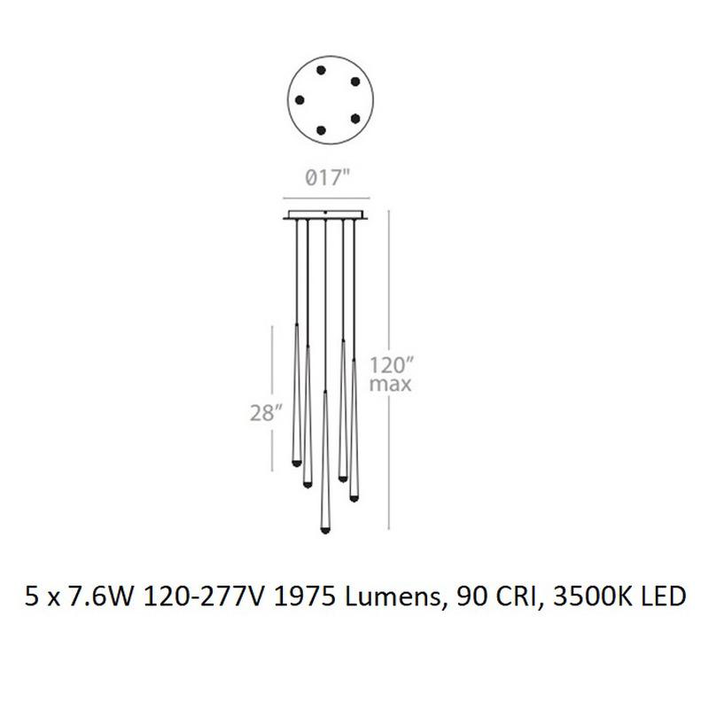 Cascade Crystal LED Round Chandelier