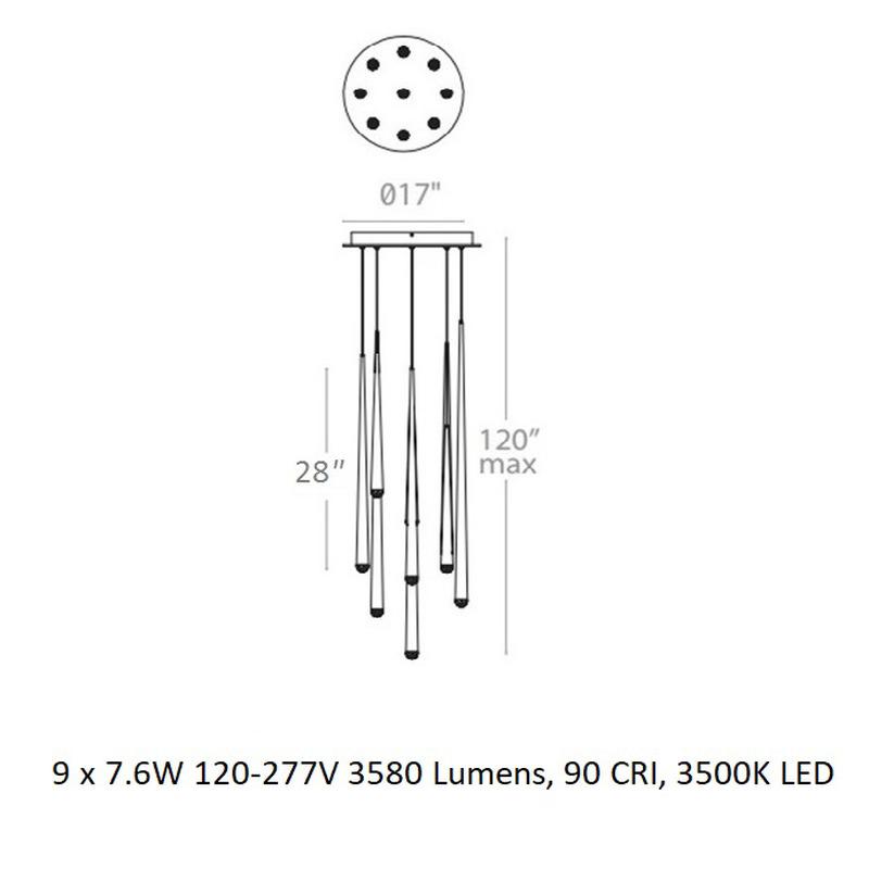 Cascade Crystal LED Round Chandelier