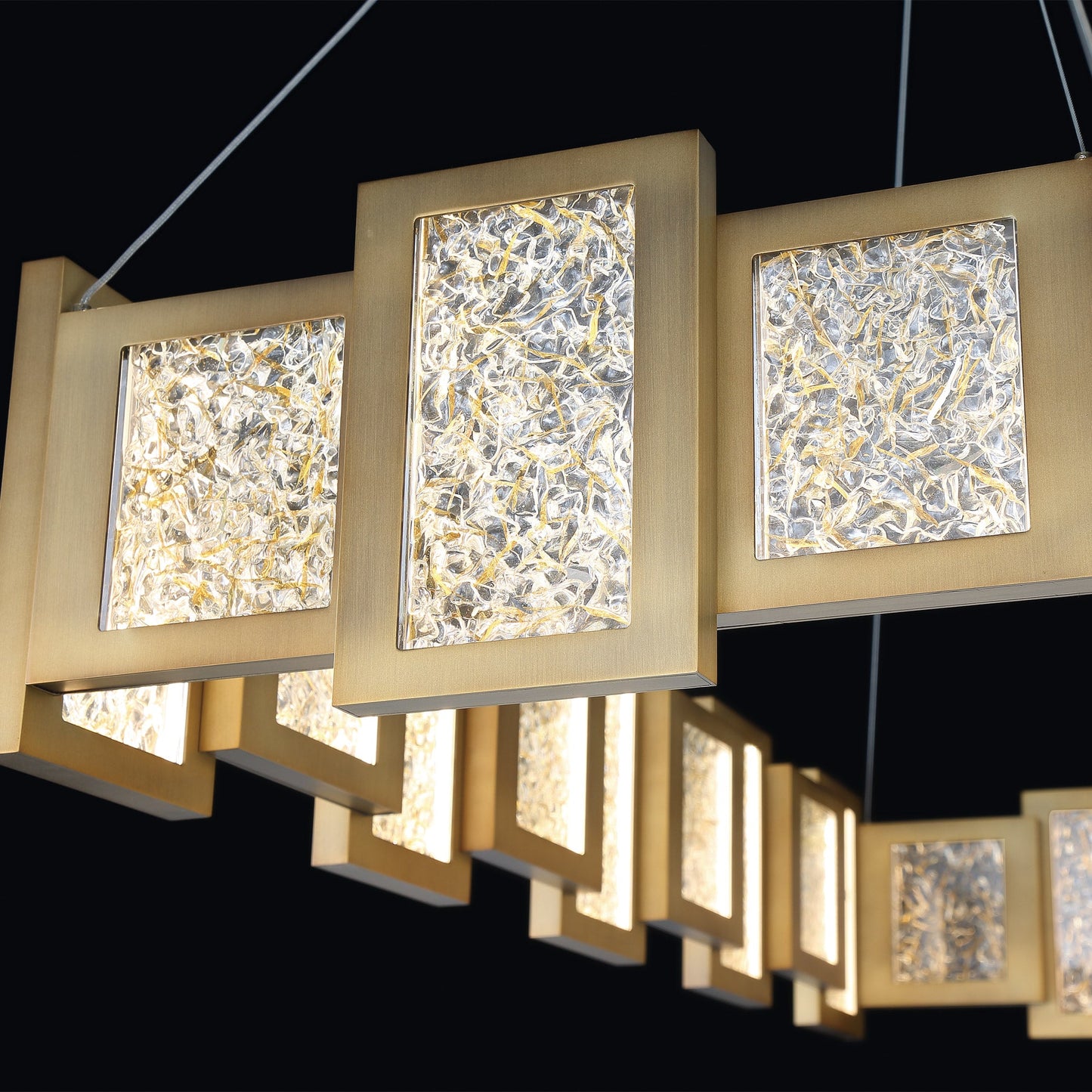 Fury LED Rectangular Chandelier