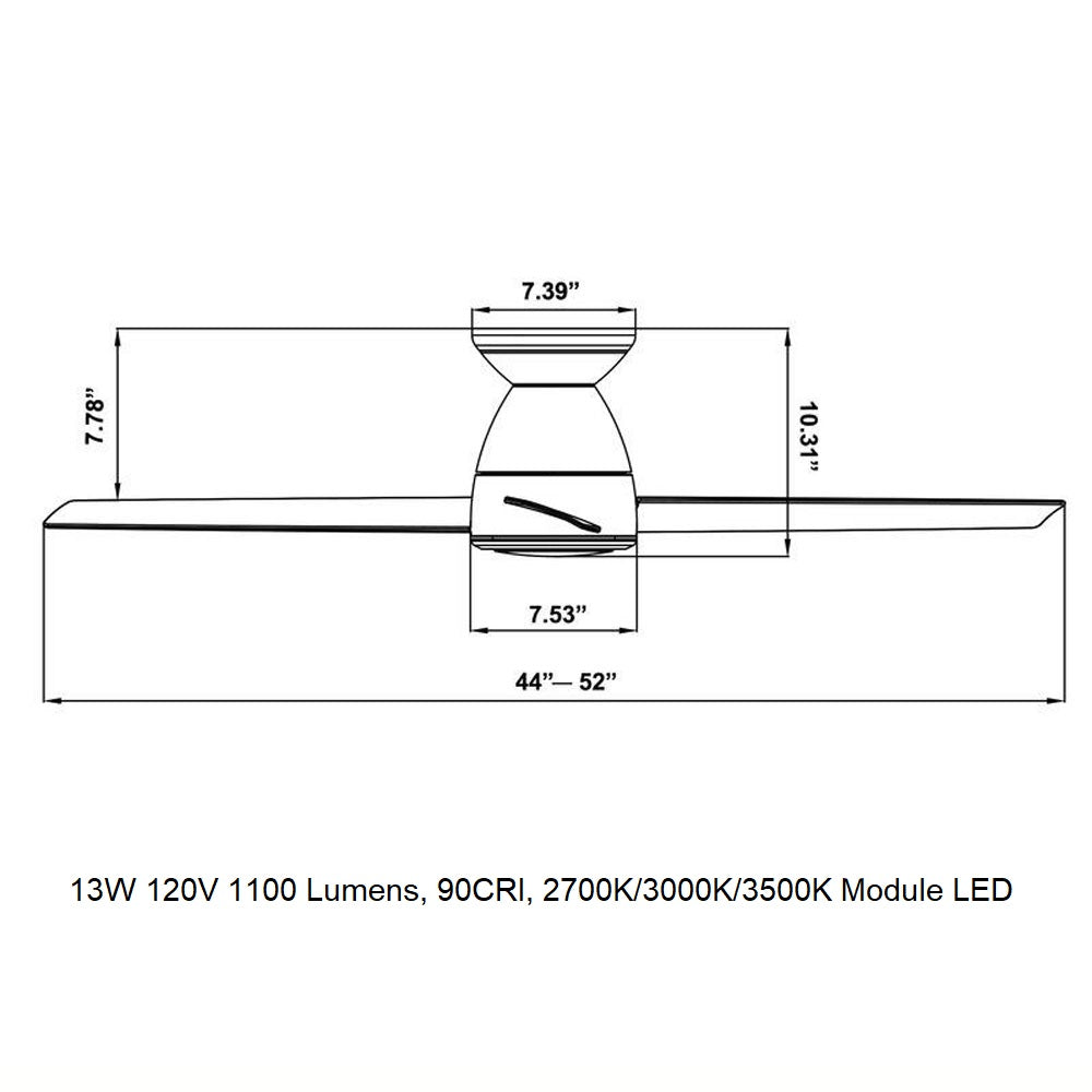 Tip Top Indoor/Outdoor Flush Mount Ceiling Fan