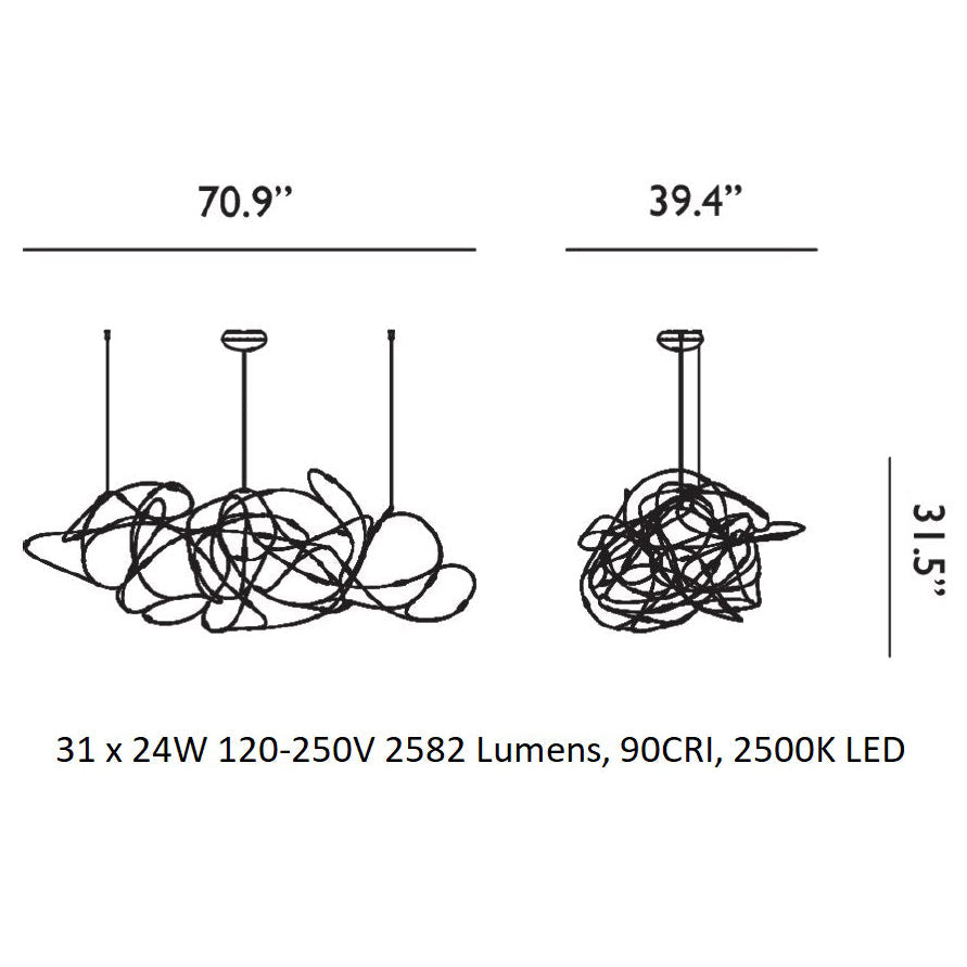 Flock of Light Suspension Light