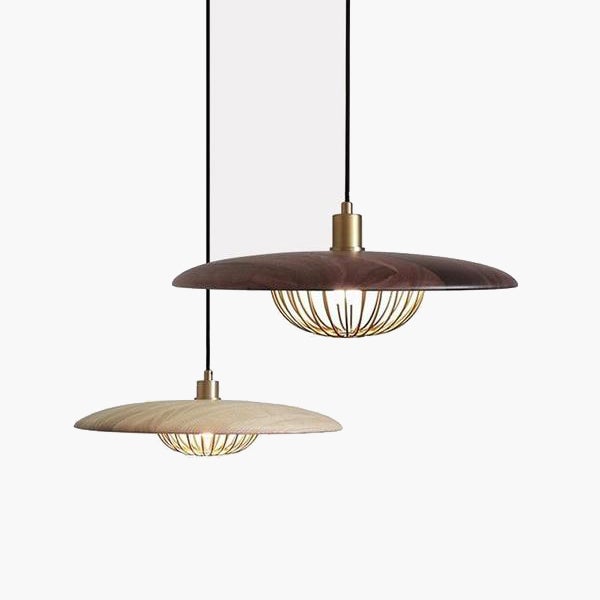 Rann Caged Wooden Pendant Light 