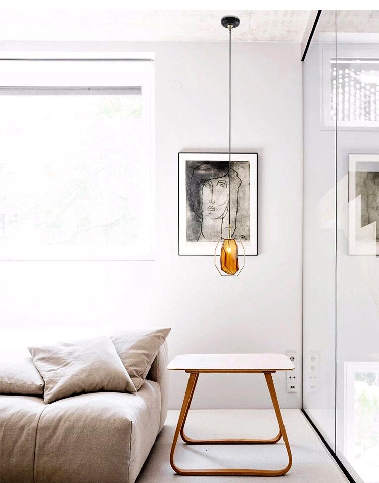 Reini Glass Modern Pendant Light