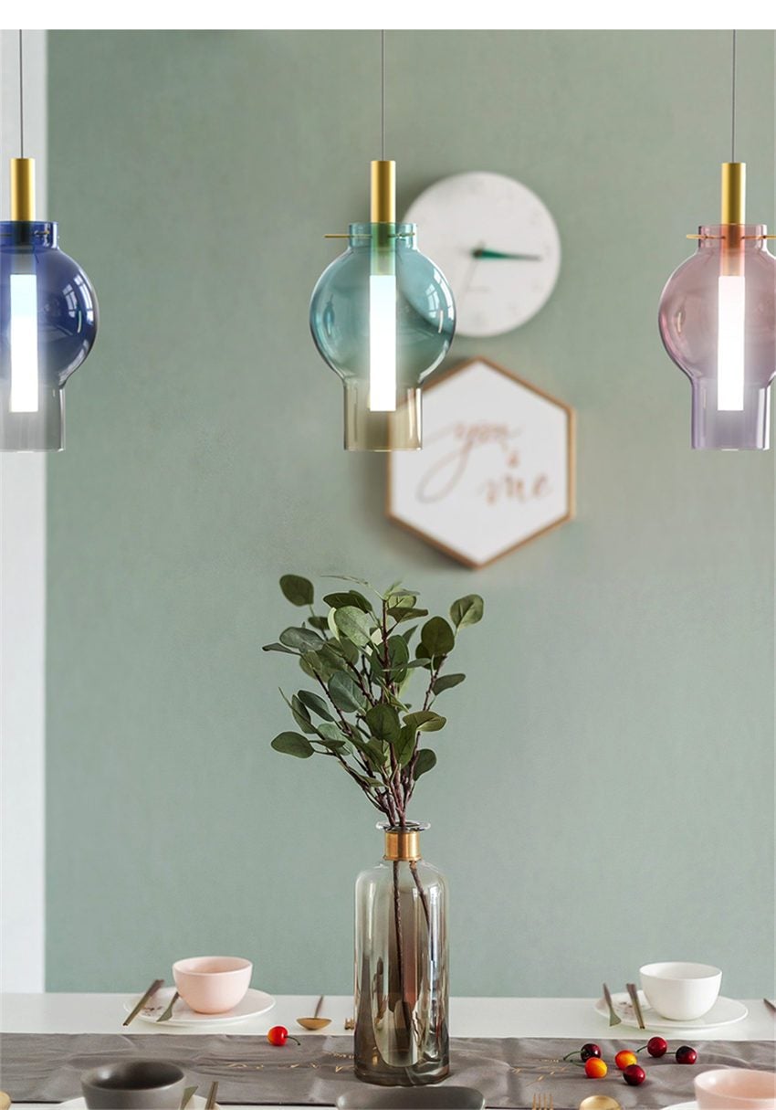 Lia Color Glass Pendant Light 