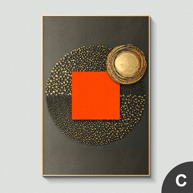 Orange and Gold | Abstract Canvas Print
