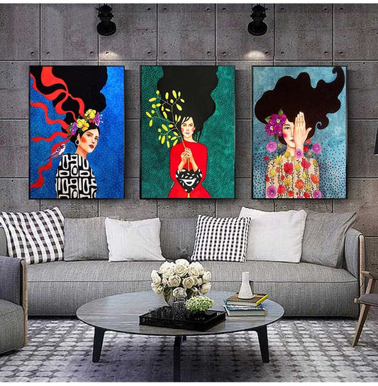 Woman in Bold Canvas Print