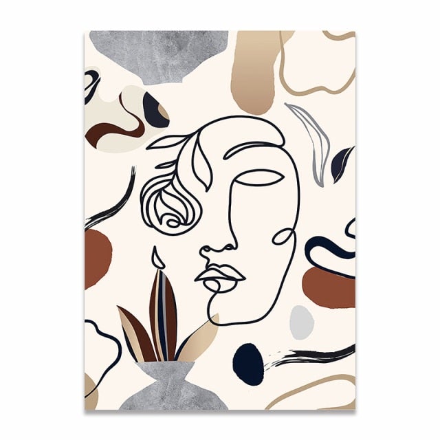Faces in the Abstract Canvas Print