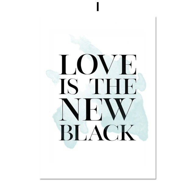 Love is the New Black | Canvas Print