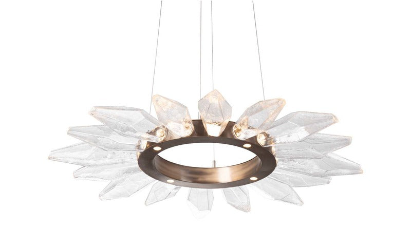 Rock Crystal Radial Ring Chandelier