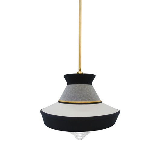 Salt and Pepper Patchwork / Large: 27.5 in diameter Calypso Guadaloupe Pendant Light OPEN BOX