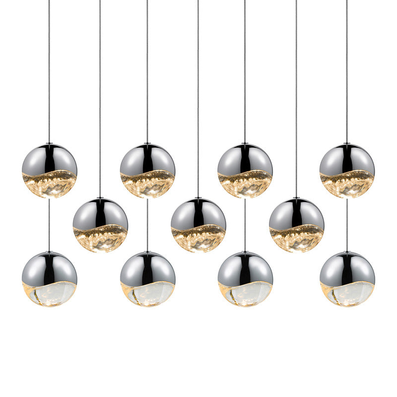 Grapes Eleven Light Linear Pendant Light