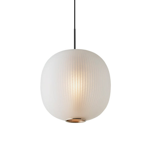 Nickel Plated / White / Small: 9.4 in diameter Bloom Pendant Light OPEN BOX