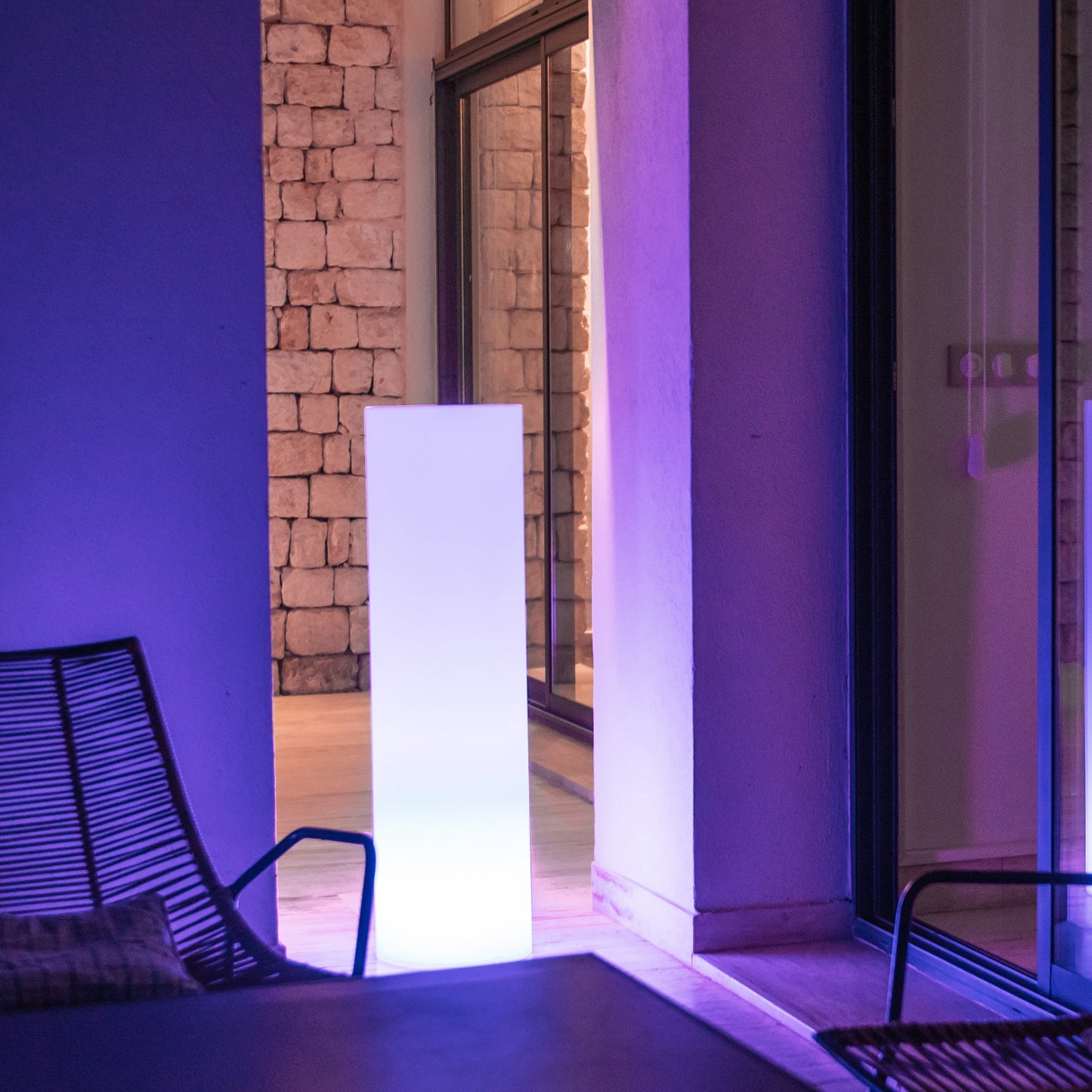 Tower Outdoor Bluetooth LED Floor Lamp