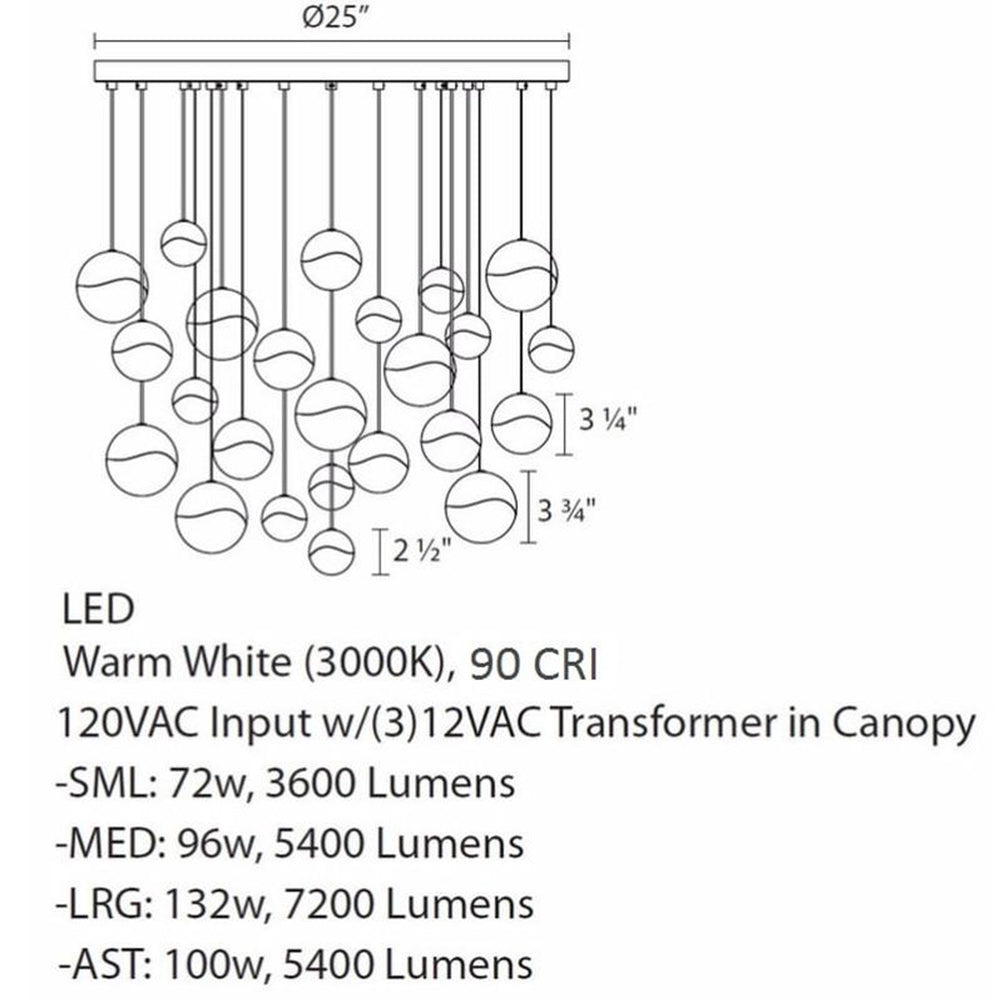 Grapes Twenty Four Light Multi Pendant Light