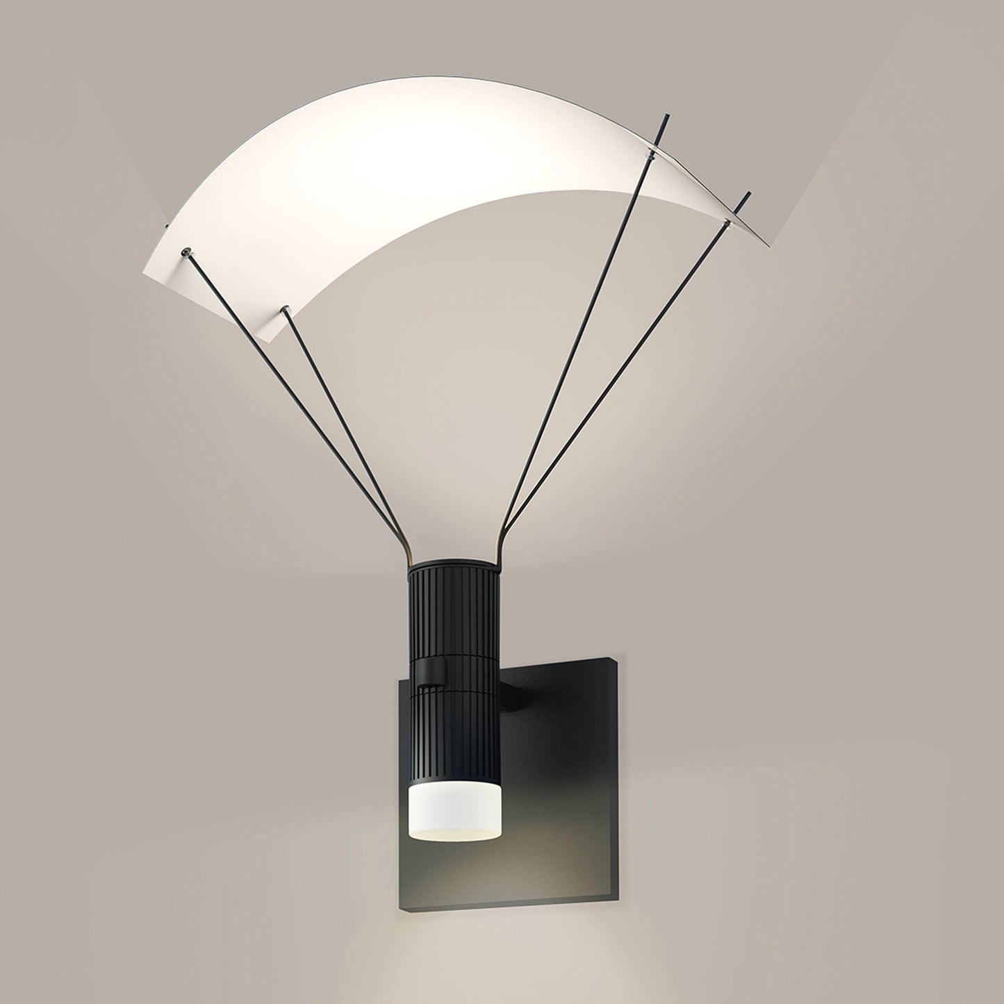 Suspenders Wall Light with Parachute Luminaire