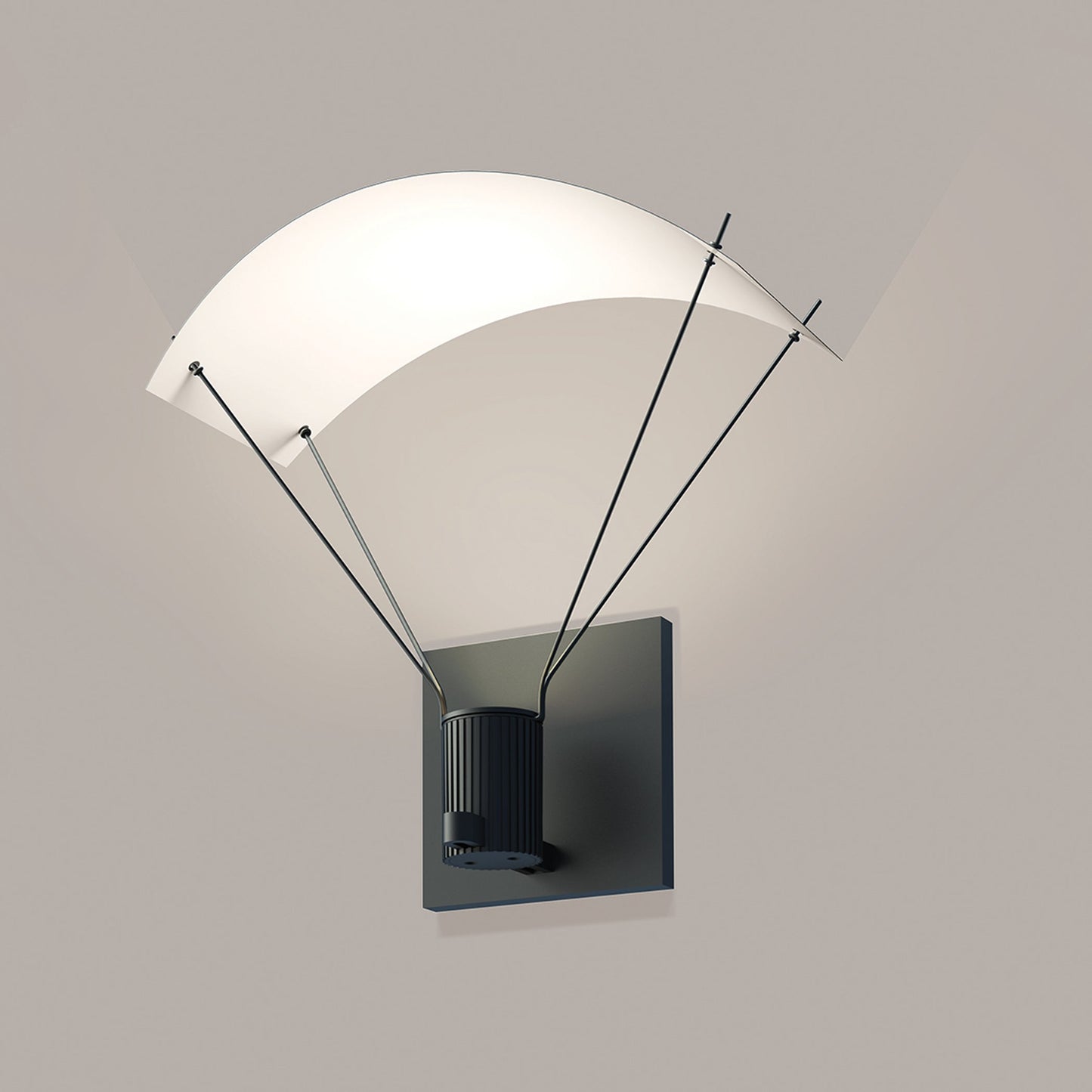 Suspenders Wall Light with Parachute Luminaire