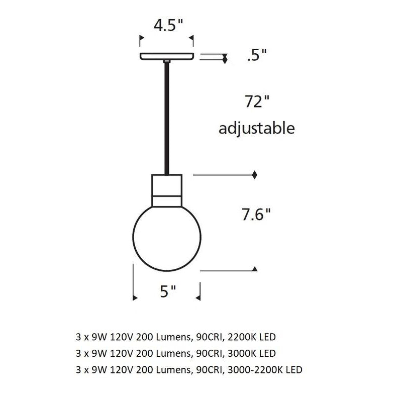 Mina 3 Light Pendant Light