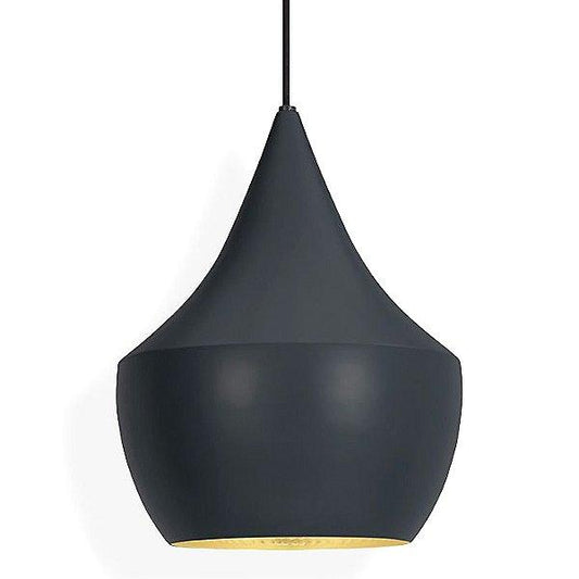 Black / Halogen Beat Fat Pendant Light - OPEN BOX