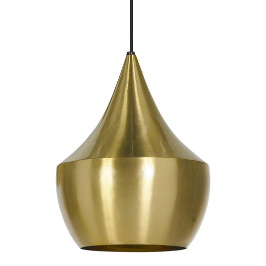 Brushed Brass / Halogen Beat Fat Pendant Light - OPEN BOX