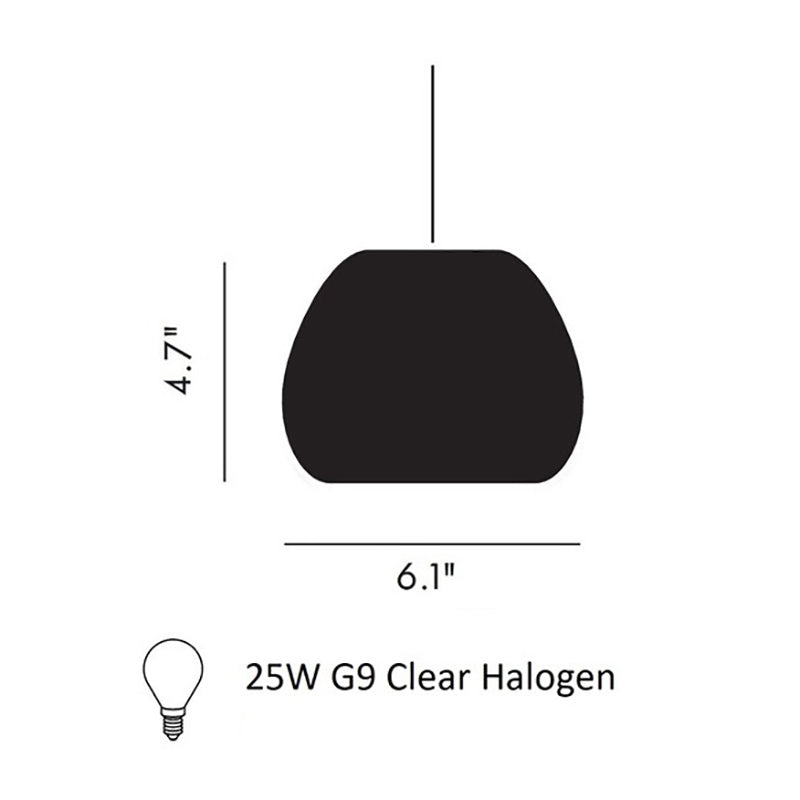 Steel / Halogen Void Mini Pendant Light - OPEN BOX