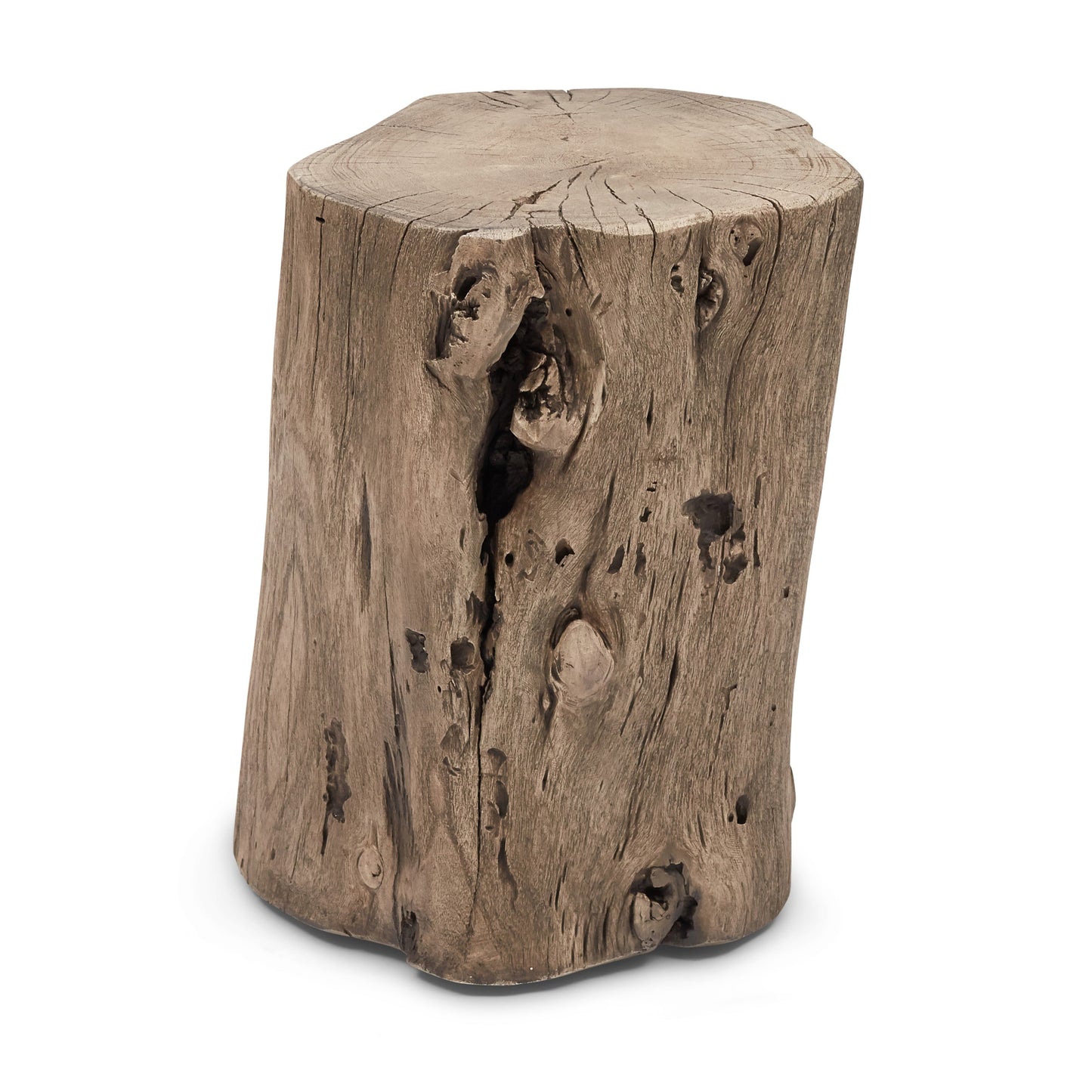 Solid Wood Stump Stool