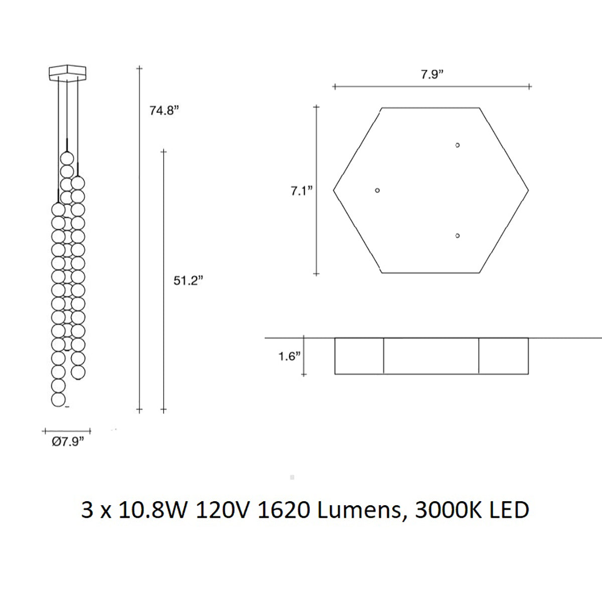 Abacus Multi Light Suspension Light