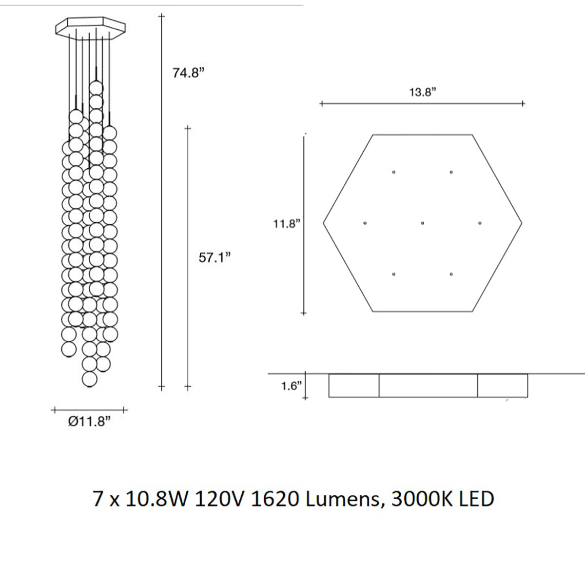 Abacus Multi Light Suspension Light